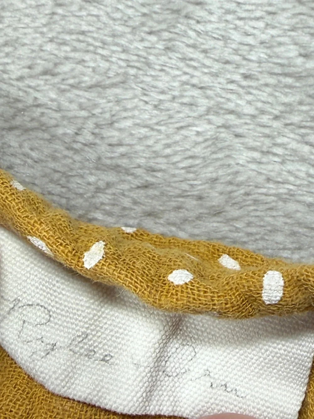 Rylee + Cru Mustard Yellow White Abstract Dot Gauzy 100% Cotton Blanket